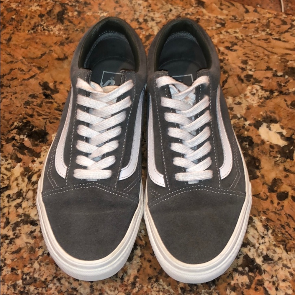 Gray suede old skool vans women’s 7.5